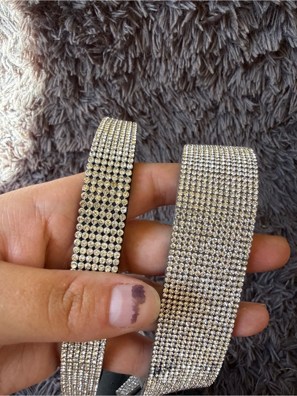 Two silver Rhinestone belts - Picture 5 of 5